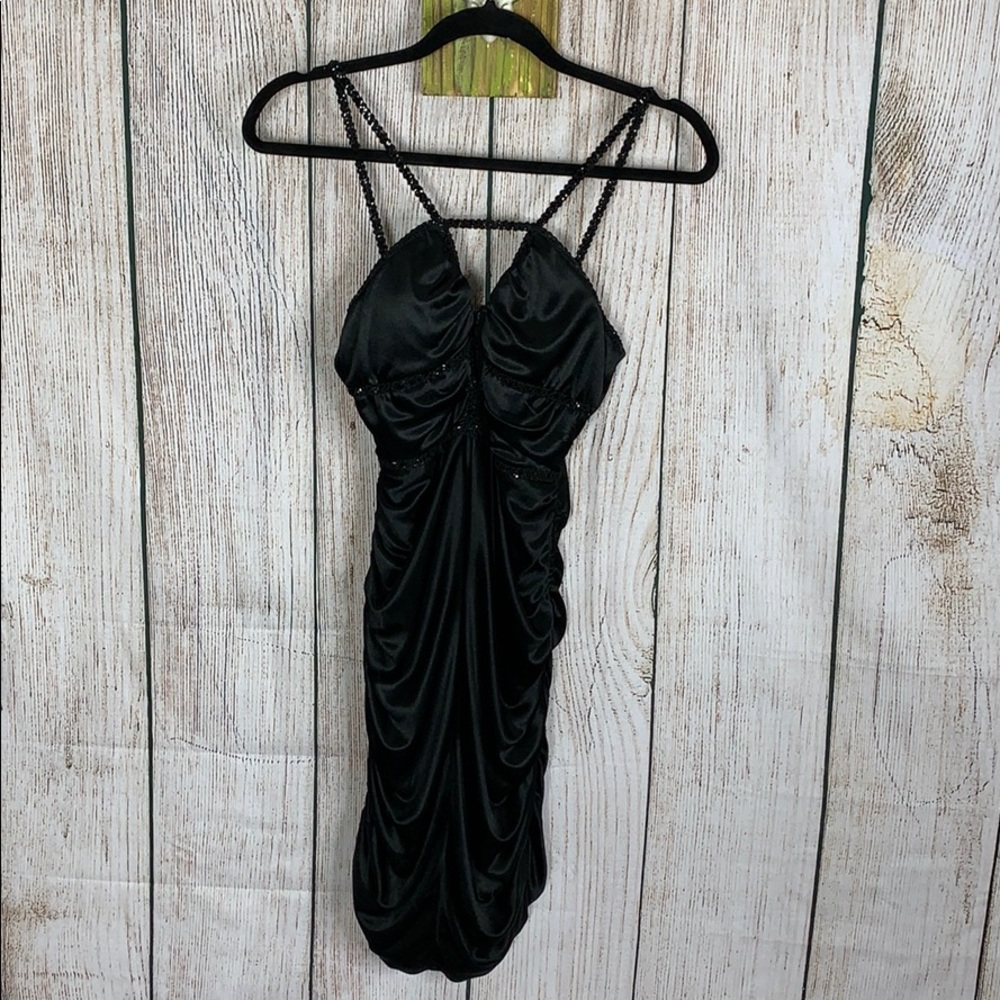 London times cocktail black dress.